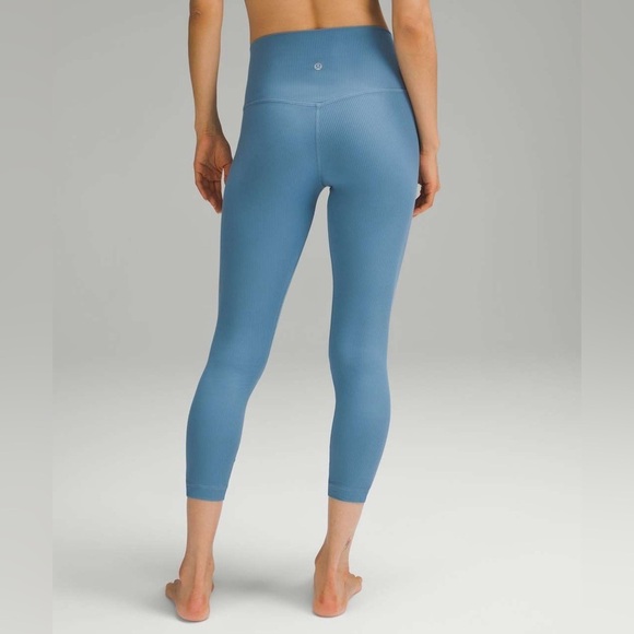 lululemon athletica Pants - Lululemon Align Ribbed High-Rise Crop 23"-Utility Blue